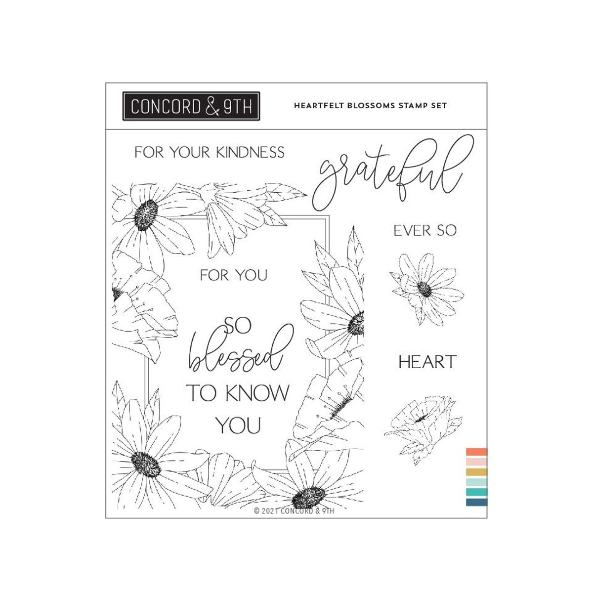 Concord & 9th Heartfelt Blossoms Stamp Set