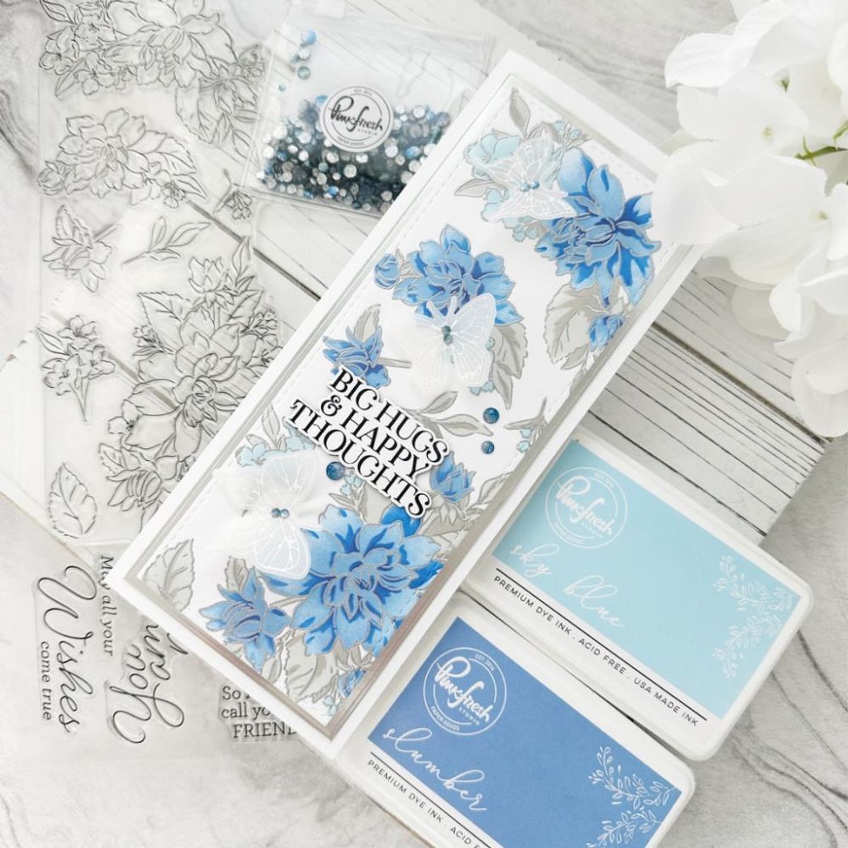 Pinkfresh Studio Artistic Dahlia stamp set
