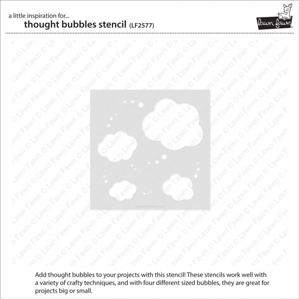Lawn Fawn Thought Bubbles Stencil