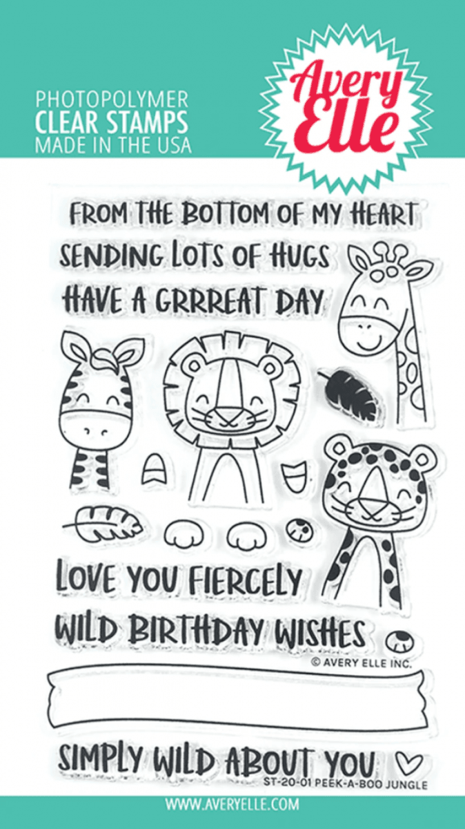 Avery Elle Peek-A-Boo Jungle Clear Stamps