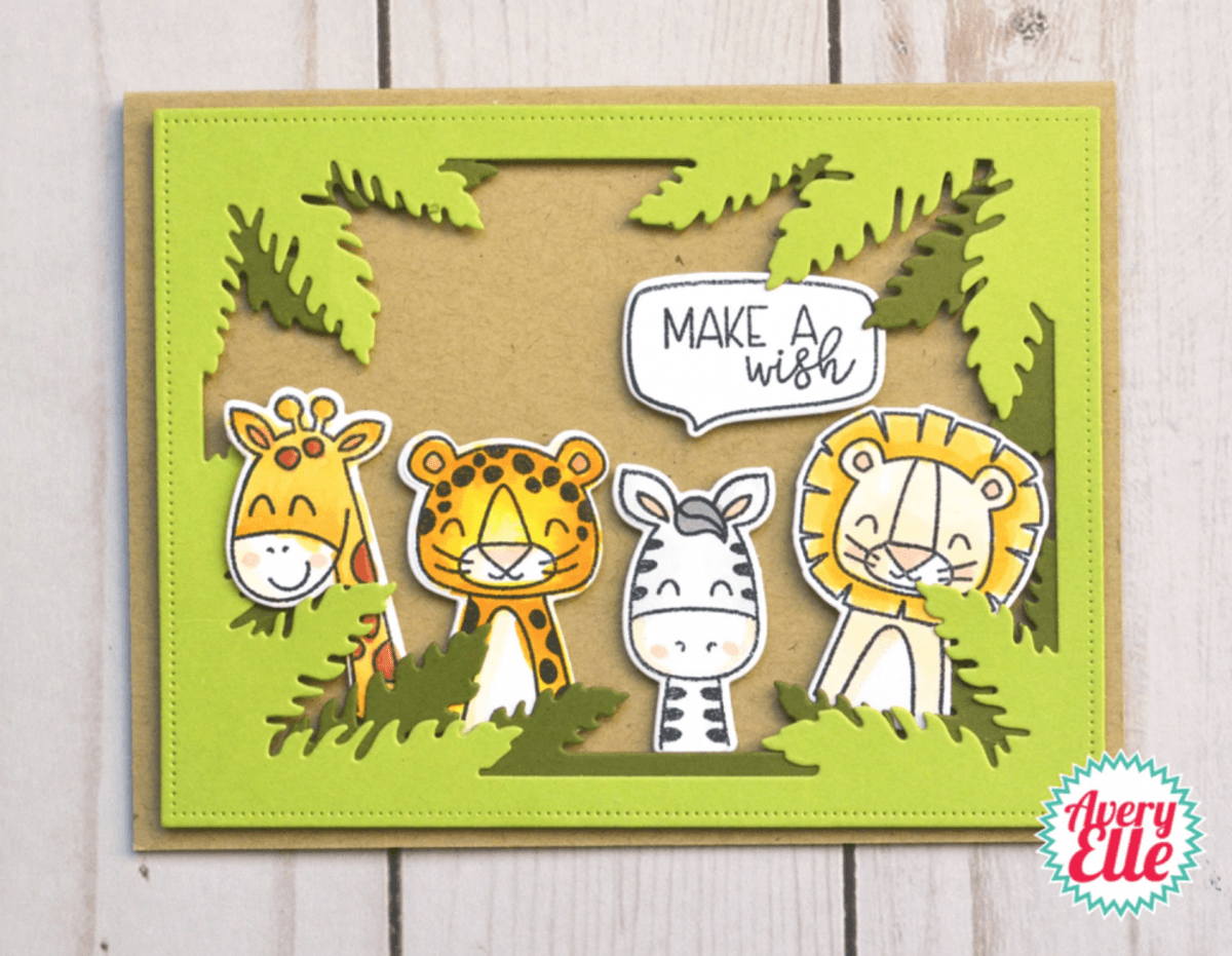 Avery Elle Peek-A-Boo Jungle Clear Stamps