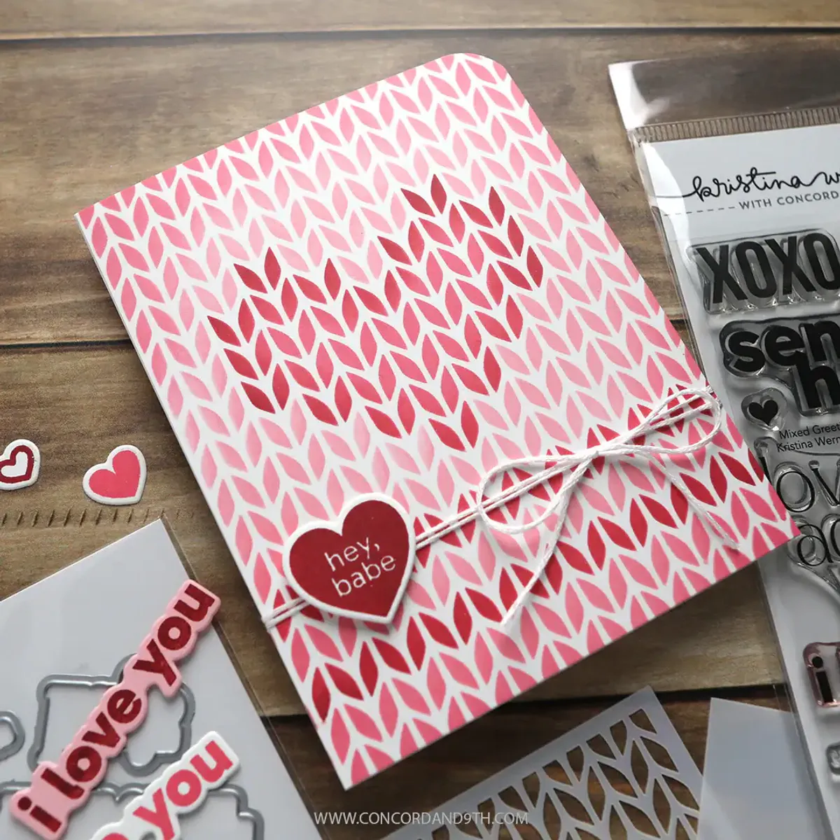 Kristina Werner Knit with Love Stencil Pack