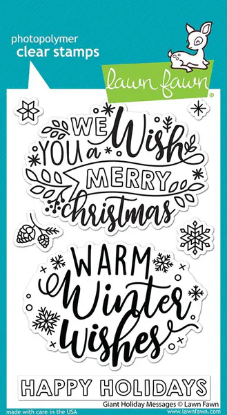 Bilde av Lawn Fawn Giant Holiday Messages Dies