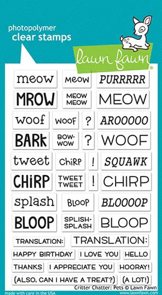 Bilde av Lawn Fawn Critter Chatter: Pets Stamp Set