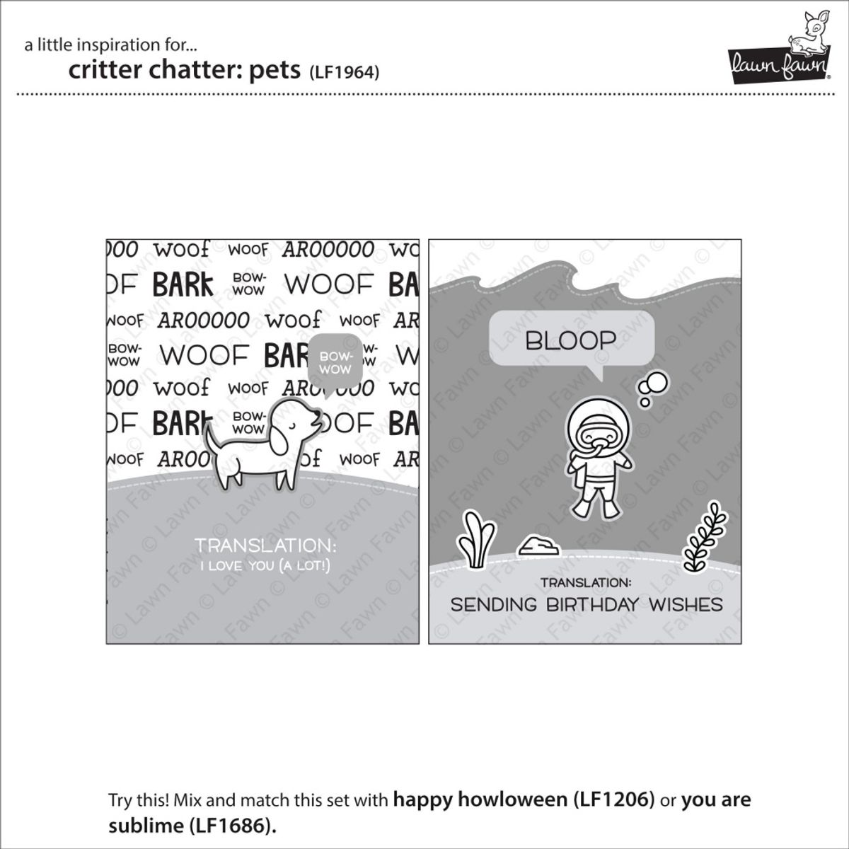 Lawn Fawn Critter Chatter: Pets Stamp Set