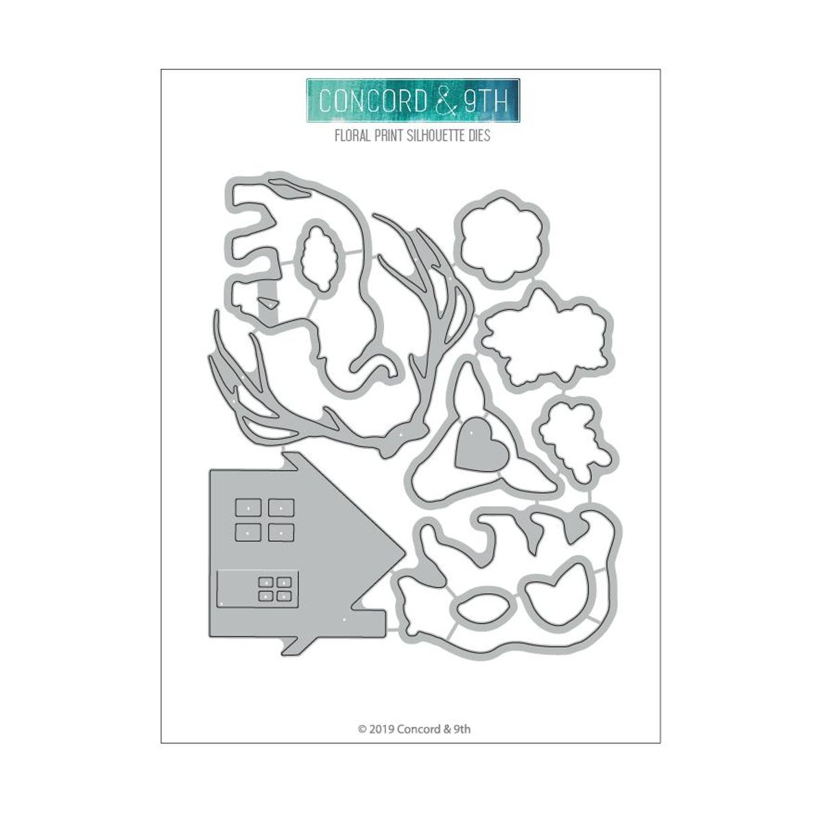 Concord & 9th Floral Print Silhouette Dies