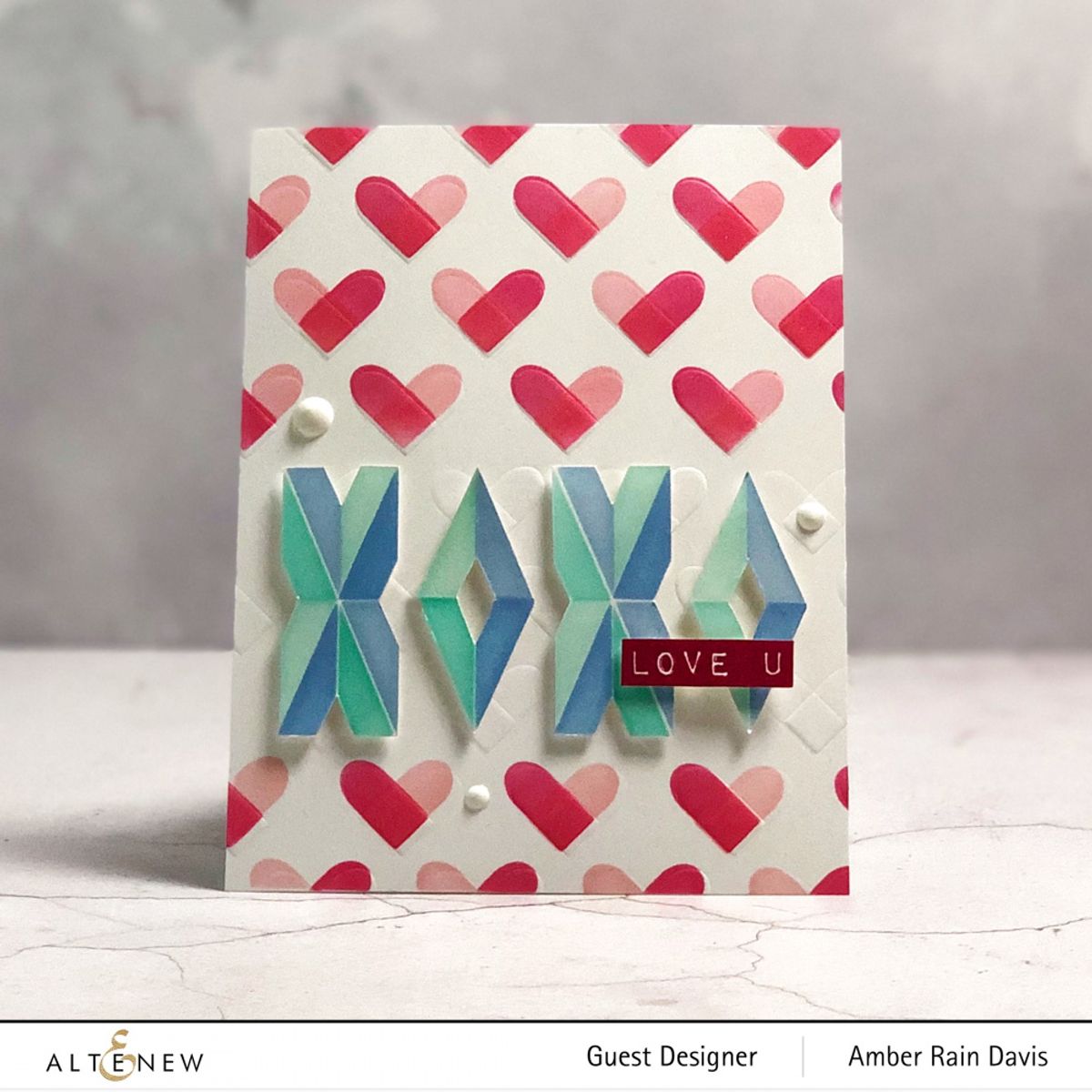 Altenew Color Block Hearts Stencil