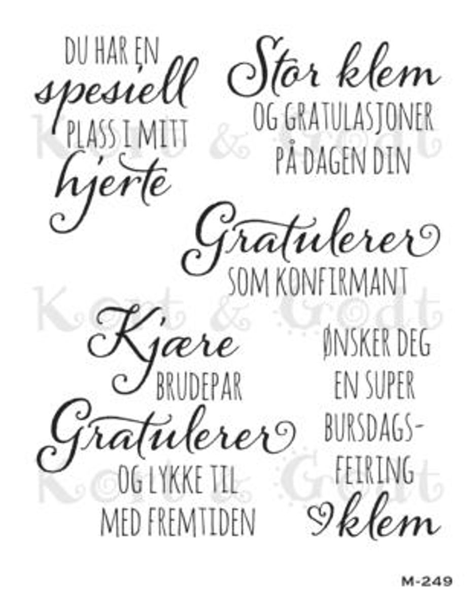 Kort og Godt Stempel M-249