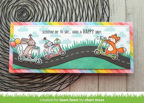 Bilde av Lawn Fawn Slimline Road Border Dies