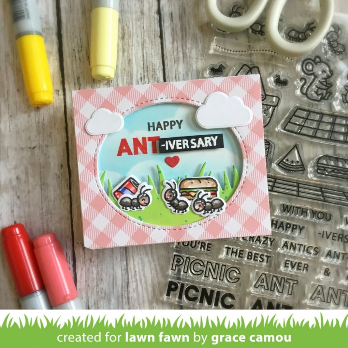 Lawn Fawn Crazy Antics Stamp Set