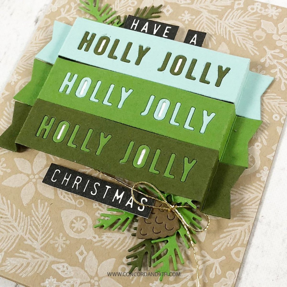 Concord & 9th Holly Jolly Banner Dies