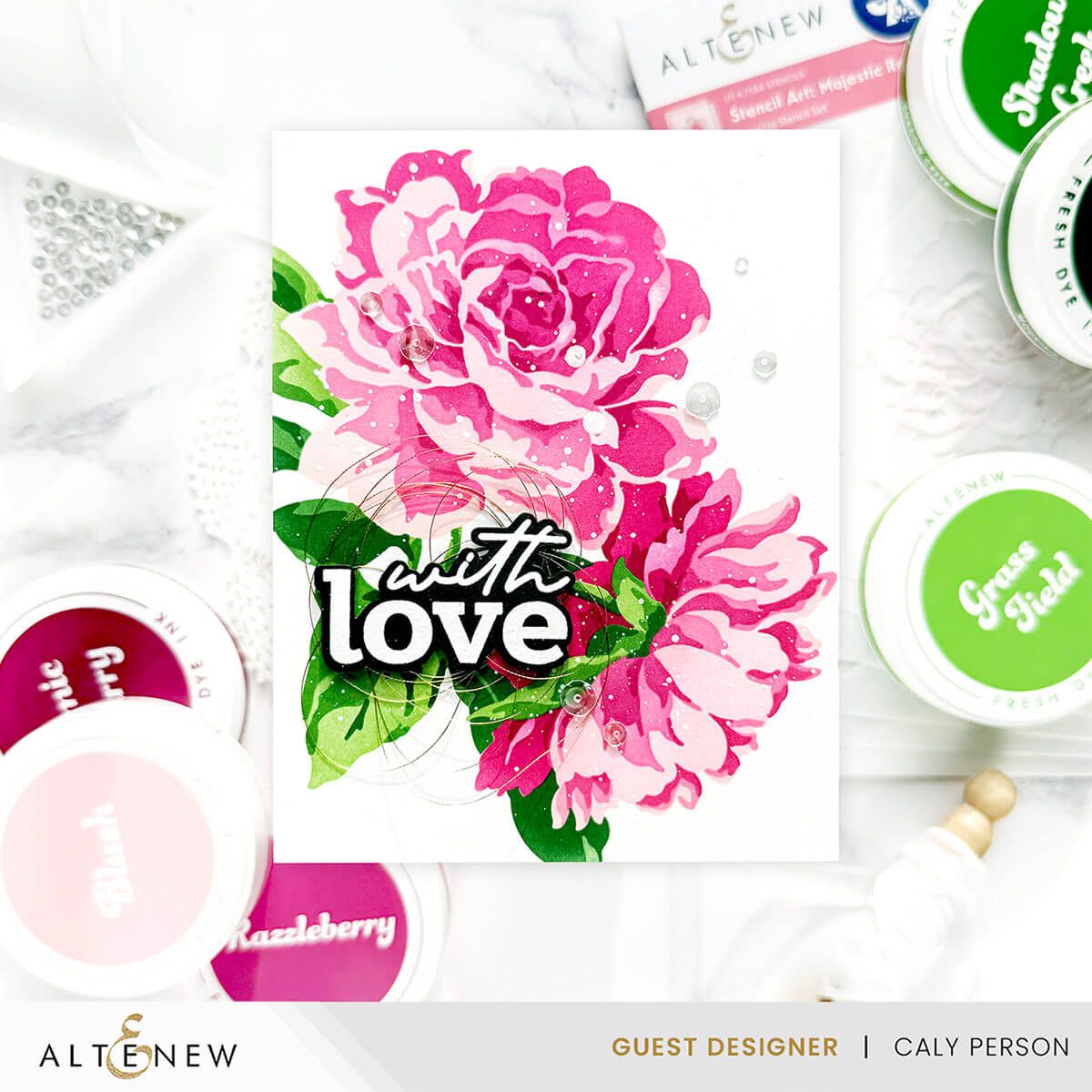 Altenew Stencil Art: Majestic Roses