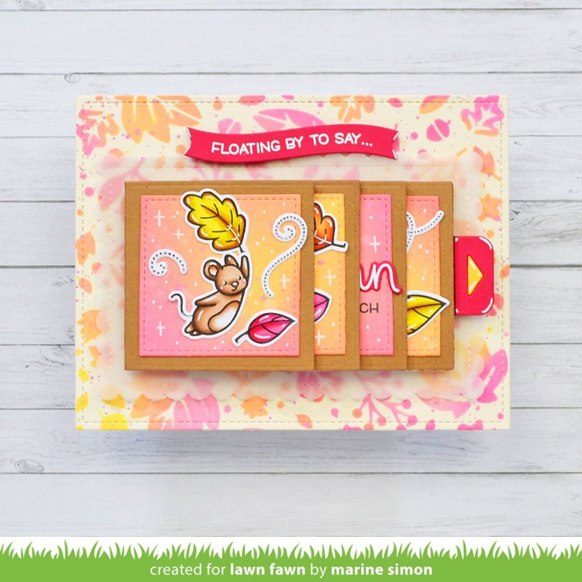 Lawn Fawn Fall Leaves Background Stencils