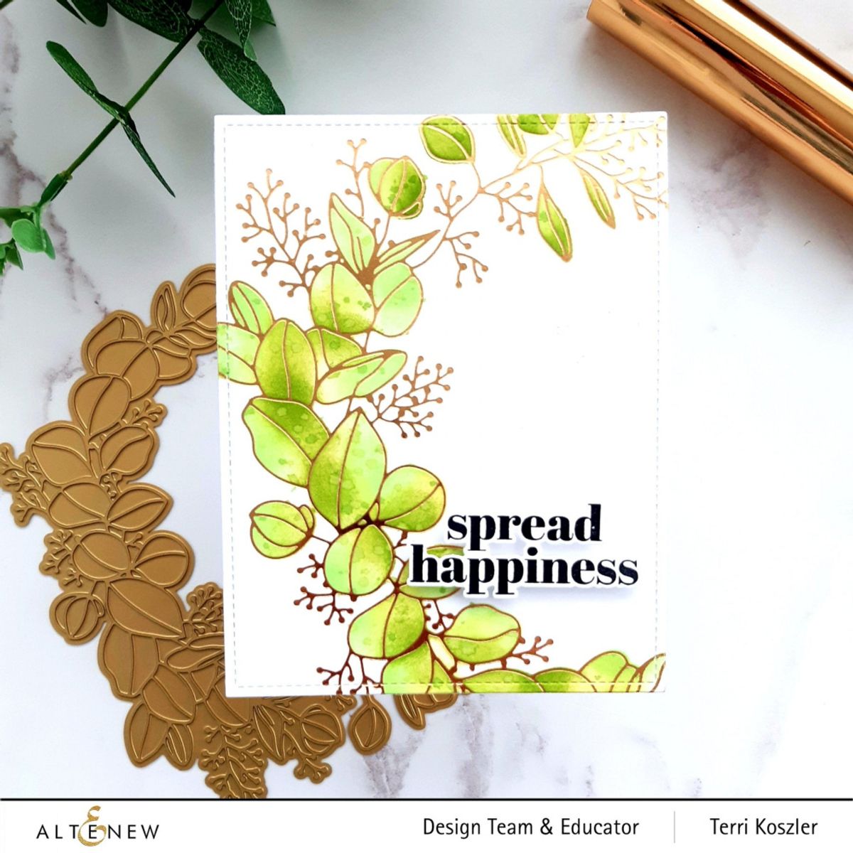 Altenew Eucalyptus Wreath Hot Foil Plate & Stencil Bundle
