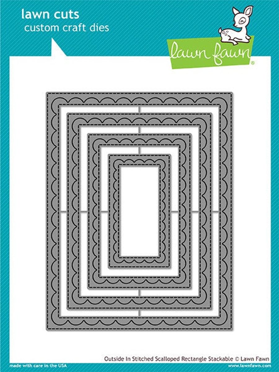 Lawn Fawn Outside In Stitched Scalloped Rectangle Stackables die