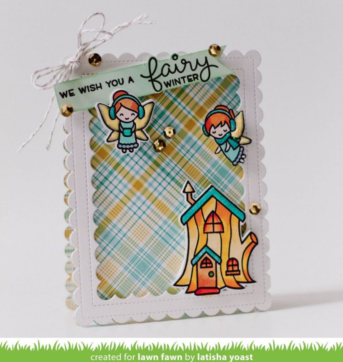 Lawn Fawn Outside In Stitched Scalloped Rectangle Stackables die