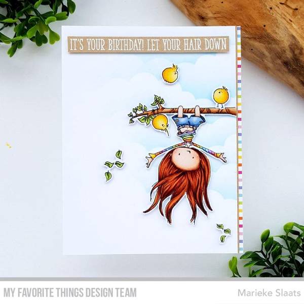 Hovedbilde MFT Let Your Hair Down stamp and die set