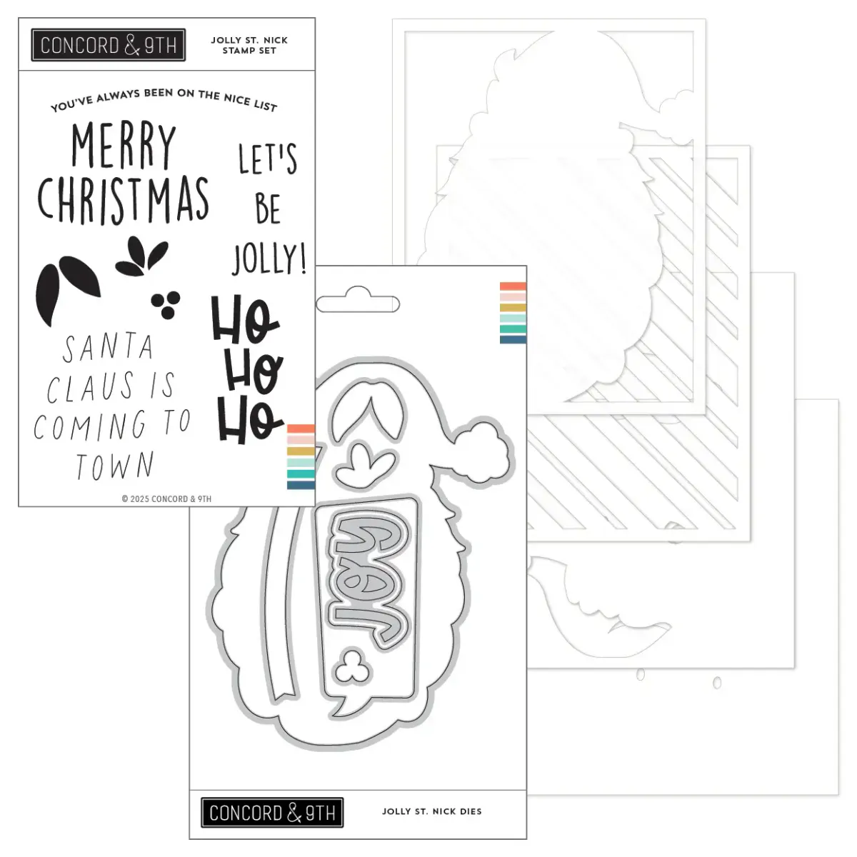 Concord & 9th Jolly St. Nick Stencil Pack