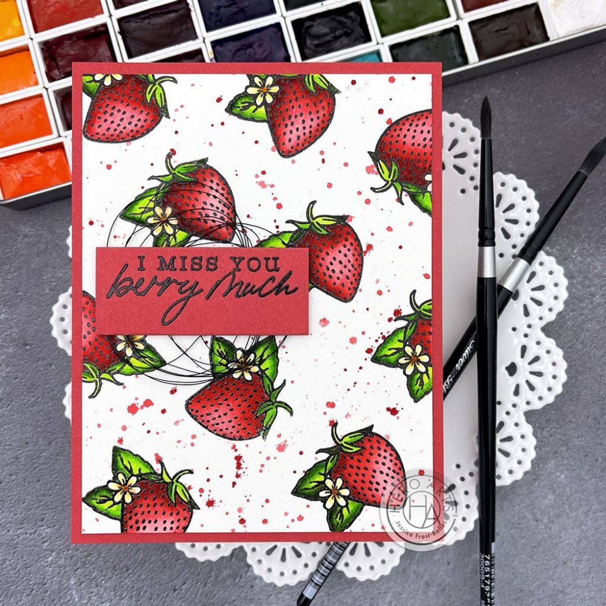 Hero Florals Strawberries Line Art