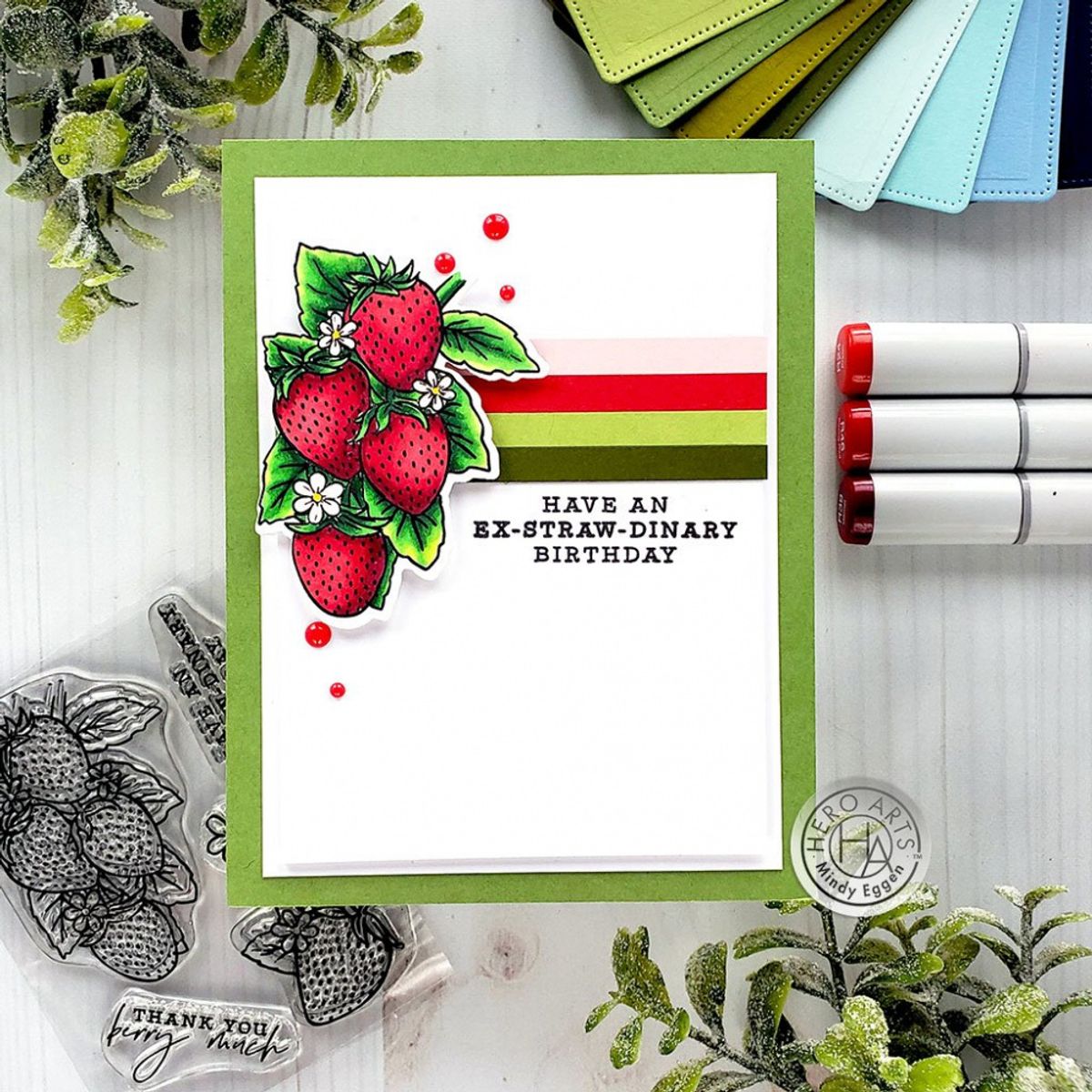 Hero Florals Strawberries Line Art