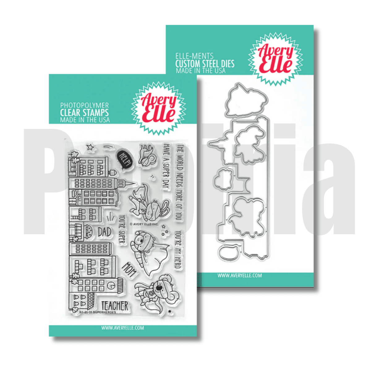 Avery Elle Superheroes Stamp & Die Set