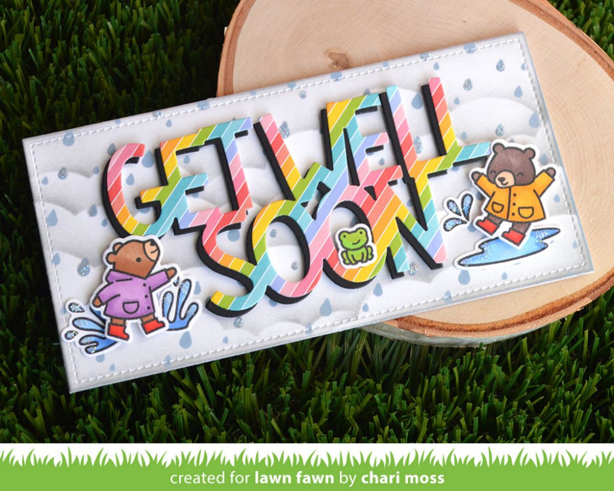 Lawn Fawn Rainy Sky Stencil