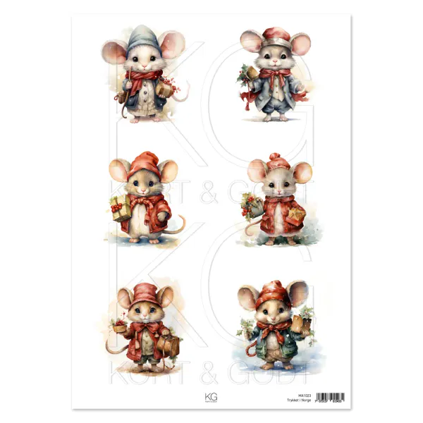 Hovedbilde Kort & Godt Motivark Jul mus