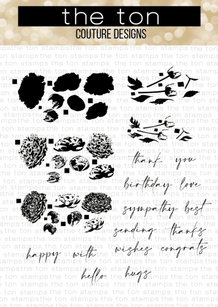 The Ton Grouped Fresh Peonies stamp & die bundle