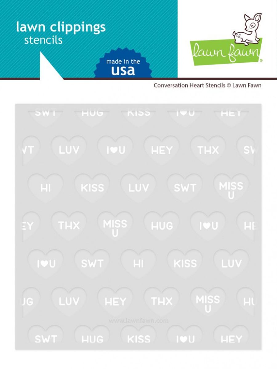 Lawn Fawn Conversation Heart Stencils