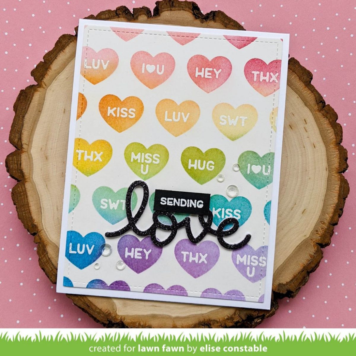Lawn Fawn Conversation Heart Stencils