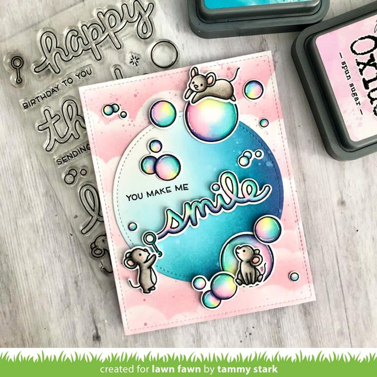 Lawn Fawn Scripty Bubble Sentiments Stamp Set