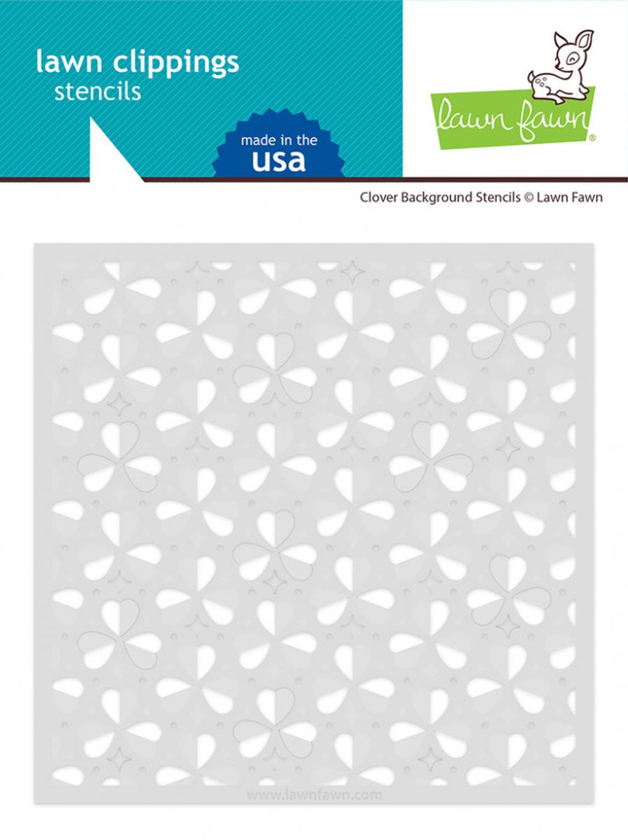 Lawn Fawn Clover Background Stencils