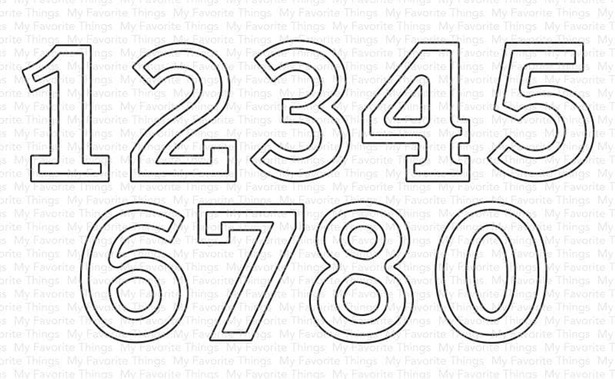 MFT Outline Numbers dies
