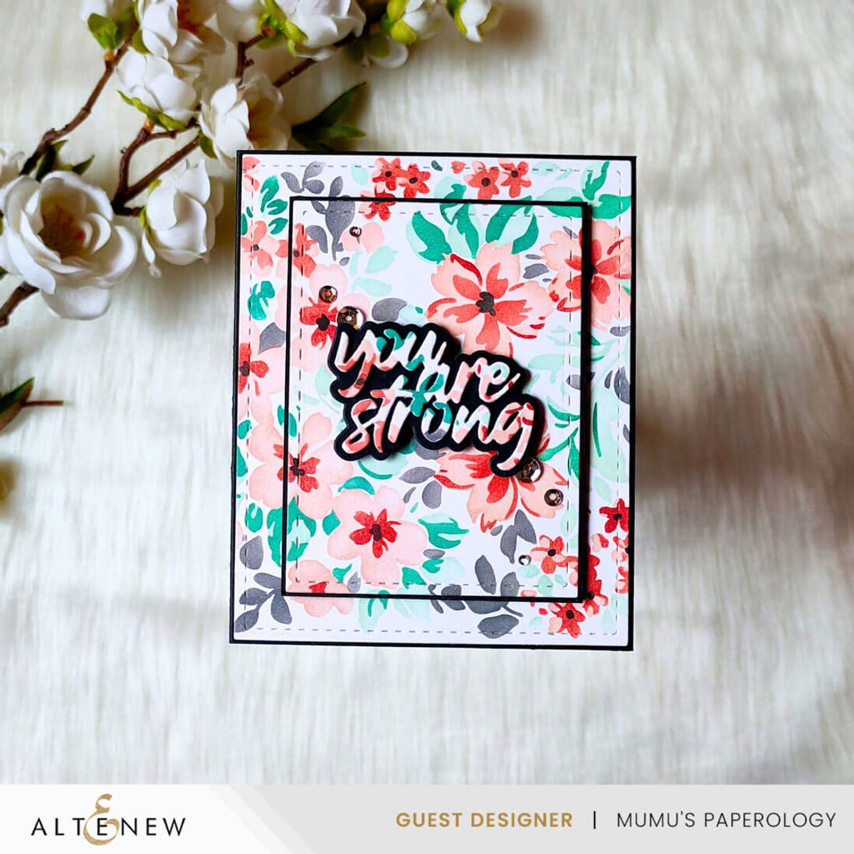 Altenew Ditsy Flowers Wallpaper Layering Stencil Set