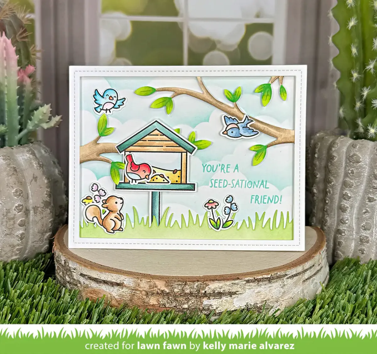 Lawn Fawn Backyard Bird Feeder Add-On Bundle