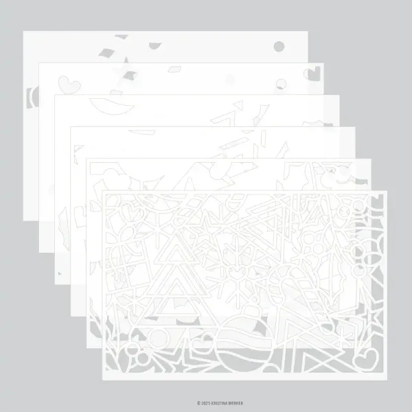 Hovedbilde Kristina Werner Holiday Icons Stencil Pack