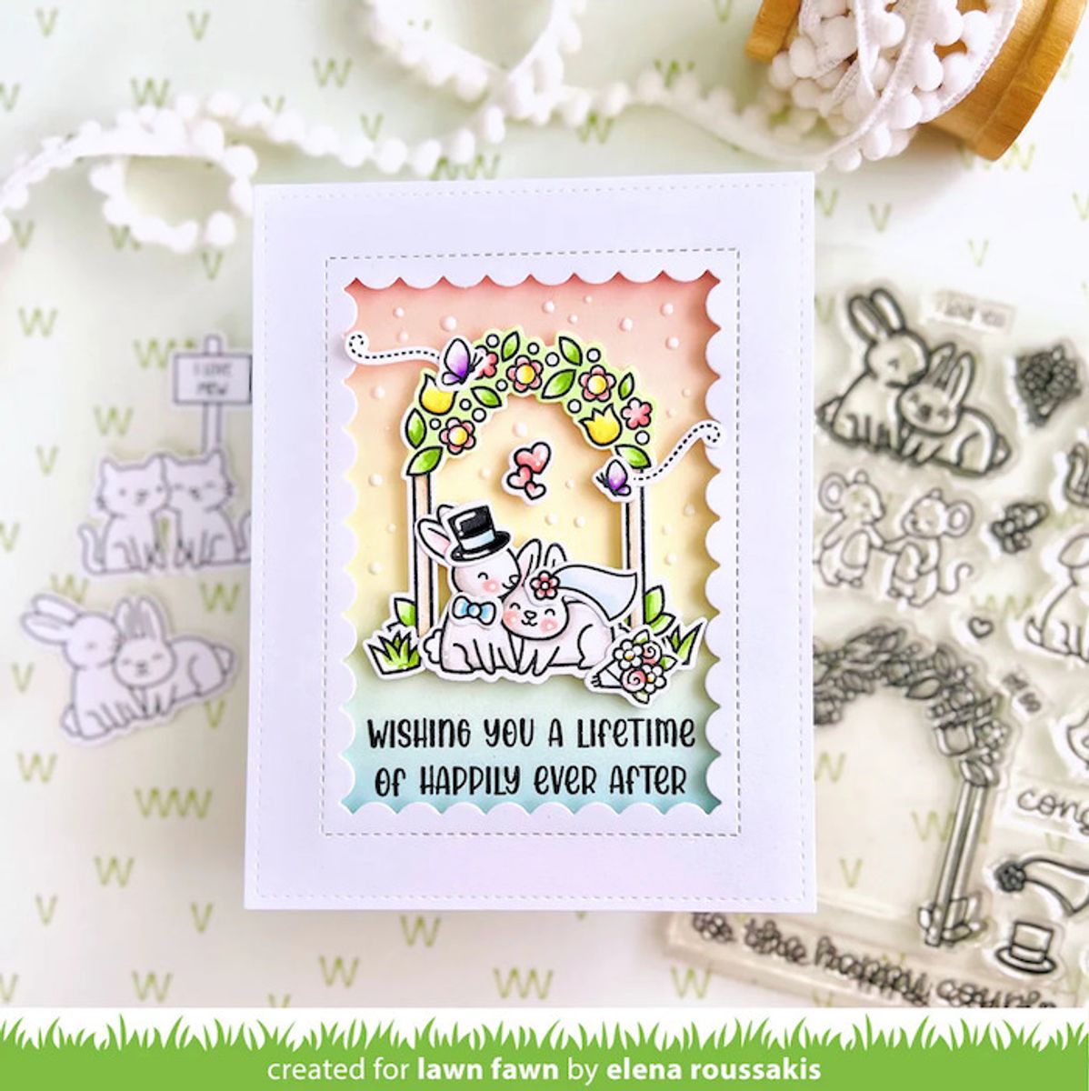 Lawn Fawn Henry's Build-A-Sentiment: Spring Stamp Set
