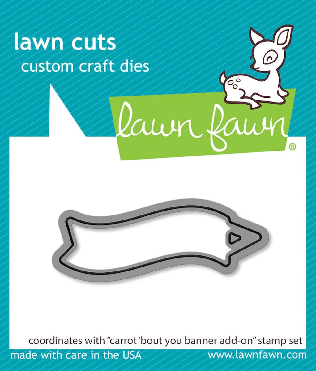 Lawn Fawn Carrot 'bout You Banner Add-On Dies
