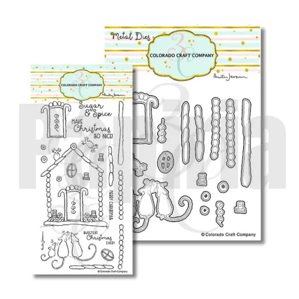 Hovedbilde 3C/ Anita Jeram Gingerbread House stamp and die ...