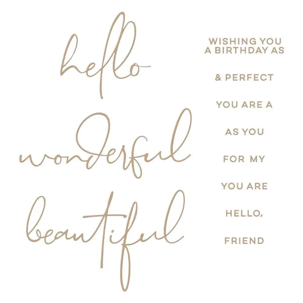 Hovedbilde Spellbinders Hello, Friend Sentiments Hot Foil ...