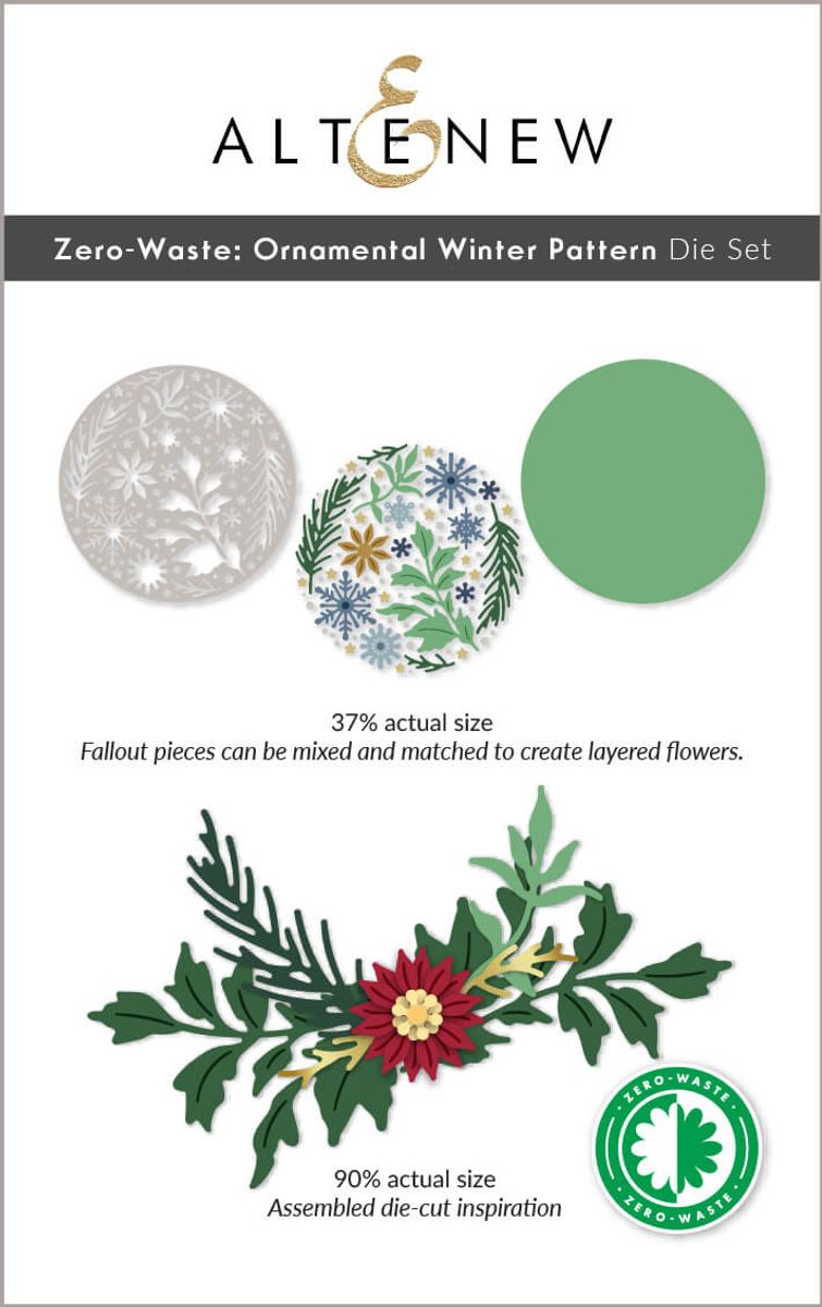 Altenew Zero-Waste: Ornamental Winter Pattern Die Set