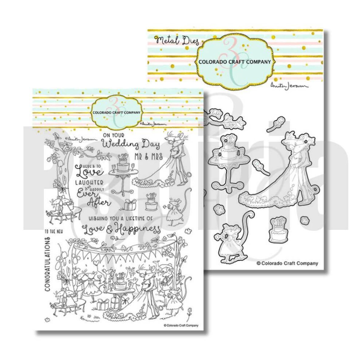 3C/ Anita Jeram Happily Ever After stamp and die set