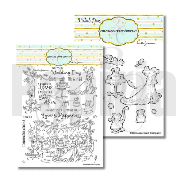 Hovedbilde 3C/ Anita Jeram Happily Ever After stamp and die ...