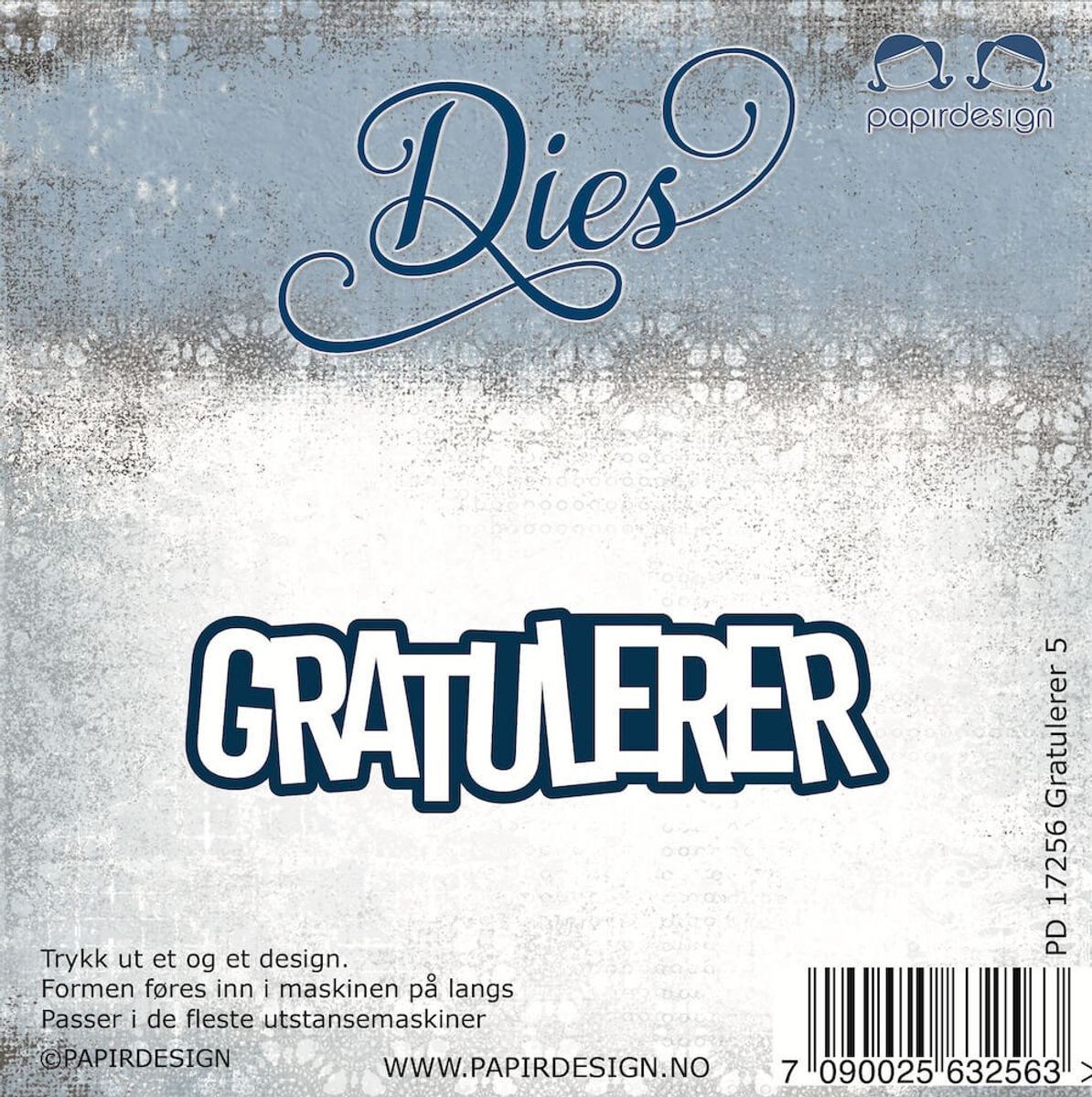 Papirdesign Gratulerer 5 dies