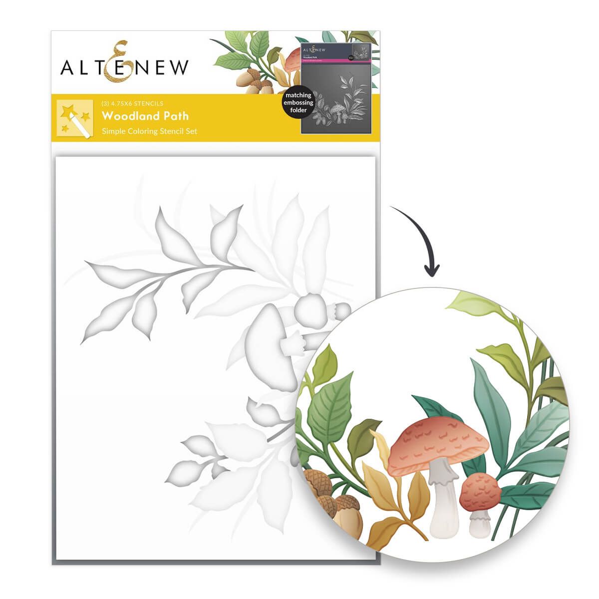 Altenew Woodland Path 3D Embossing Folder Bundle