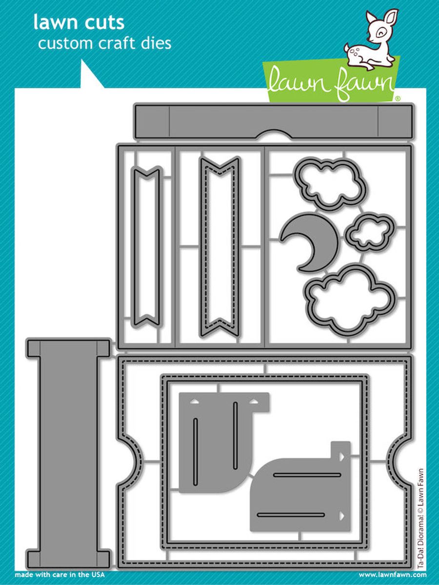 Lawn Fawn Ta-Da! Diorama! Heart Window Add-On Dies