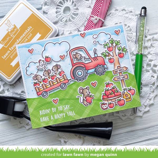 Lawn Fawn Hay There, Hayrides! Mice Add-On Stamp Set