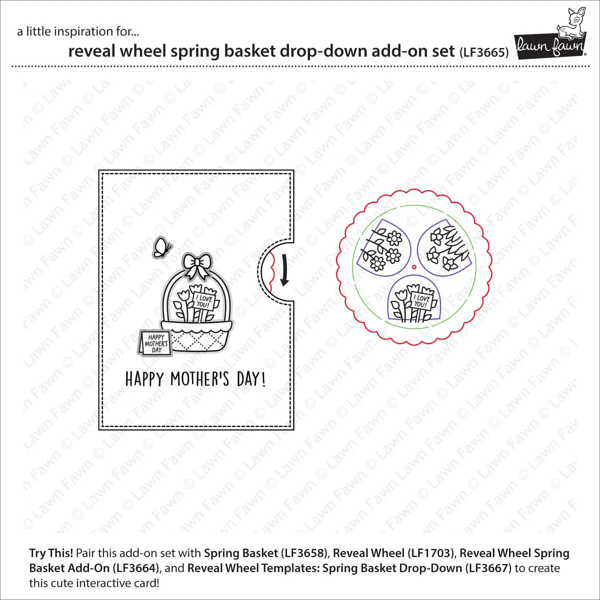 Lawn Fawn Reveal Wheel Spring Basket Add-On Dies