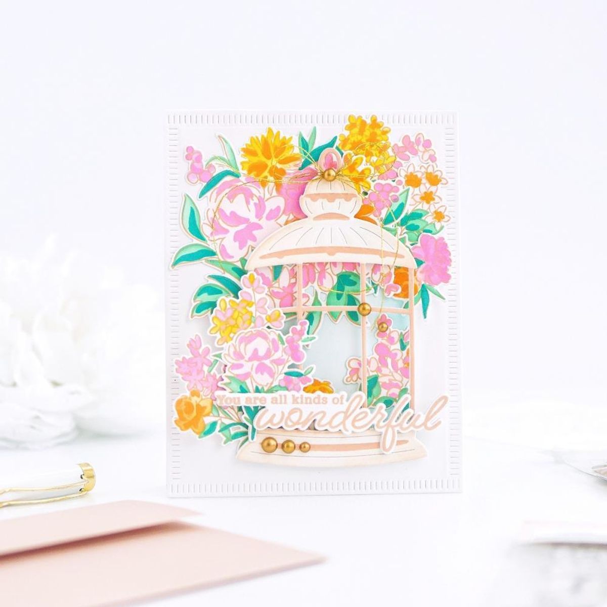 Pinkfresh Studio Garden Bouquet stencils 