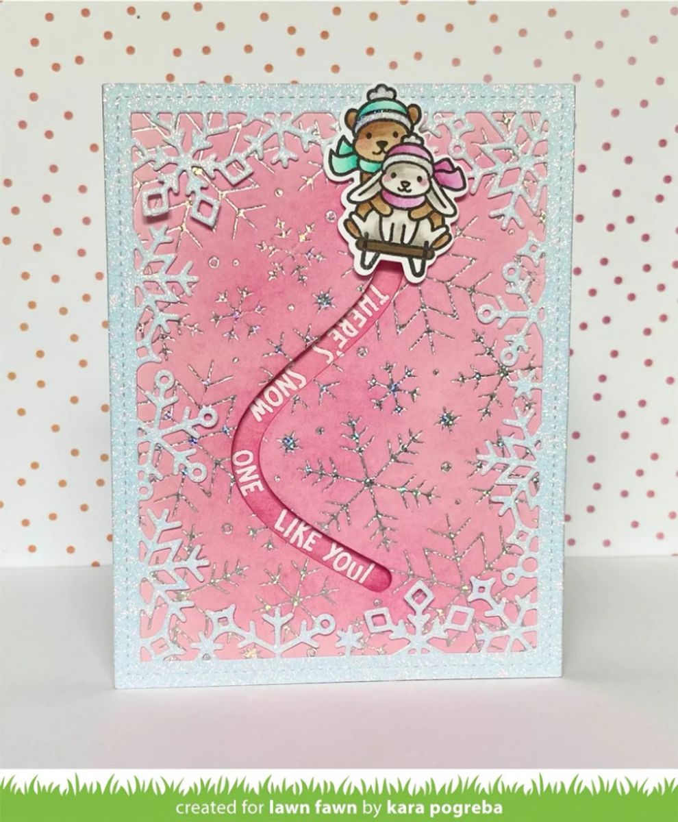 Lawn Fawn Snowflake Background Hot Foil Plate